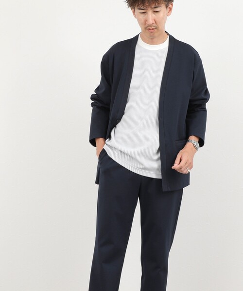 NOLLEY’S(ノーリーズ)の「《セットアップ対応》ハイストレッチカーディガン 26AW(カーディガン/ボレロ・メンズ・ブラック/ネイビー・S/XL/L/M)」の6枚目の写真