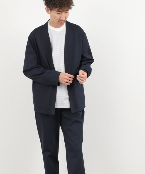 NOLLEY’S(ノーリーズ)の「《セットアップ対応》ハイストレッチカーディガン 26AW(カーディガン/ボレロ・メンズ・ブラック/ネイビー・S/XL/L/M)」の7枚目の写真