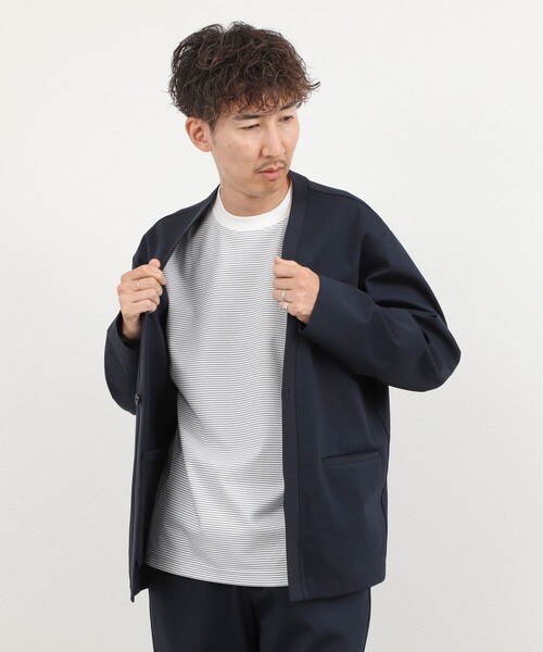 NOLLEY’S(ノーリーズ)の「《セットアップ対応》ハイストレッチカーディガン 26AW(カーディガン/ボレロ・メンズ・ブラック/ネイビー・S/XL/L/M)」の8枚目の写真
