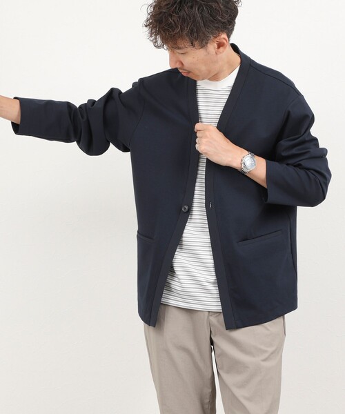NOLLEY’S(ノーリーズ)の「《セットアップ対応》ハイストレッチカーディガン 26AW(カーディガン/ボレロ・メンズ・ブラック/ネイビー・S/XL/L/M)」の17枚目の写真