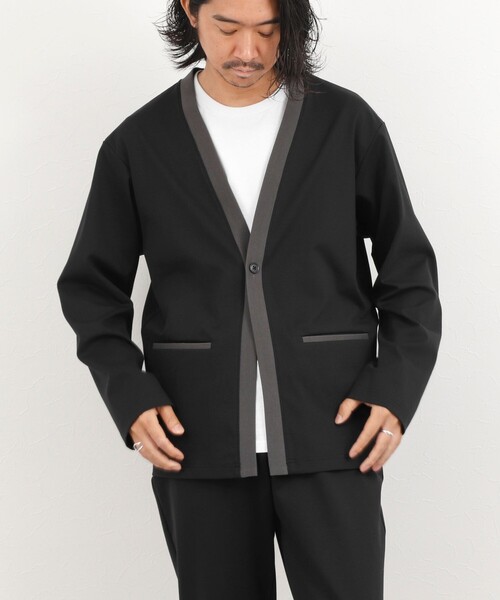 NOLLEY’S(ノーリーズ)の「《セットアップ対応》ハイストレッチカーディガン 26AW(カーディガン/ボレロ・メンズ・ブラック/ネイビー・S/XL/L/M)」の22枚目の写真