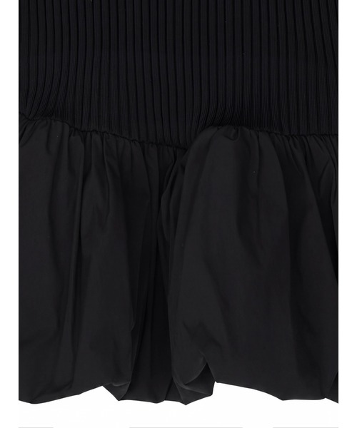 Ameri（アメリ）の「BALLOON HEM DOCKING KNIT TOP（ニット/セーター・レディース・ブラック/グレー/カーキ・FREE）」の7枚目の写真