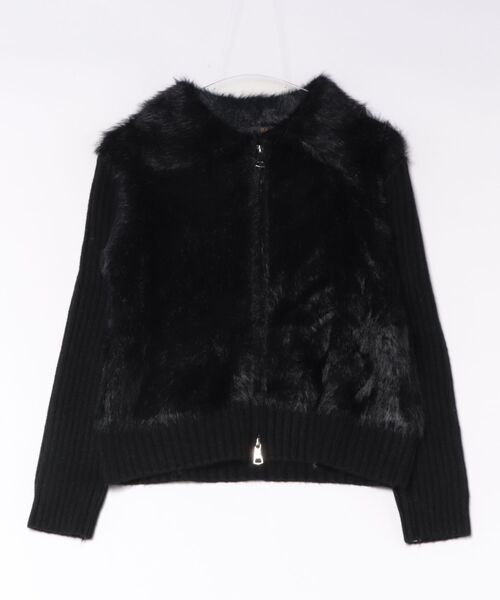 Ritzy(リッツィー)の「ファー切替ジップニットブルゾン(ブルゾン・レディース・ブラック/ホワイト/モカ/チャコール・FREE)」の8枚目の写真
