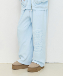 オーナメントワッフルパンツブルー