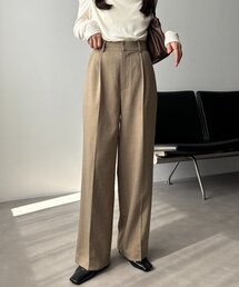 【yuu企画】1タックストレートパンツ