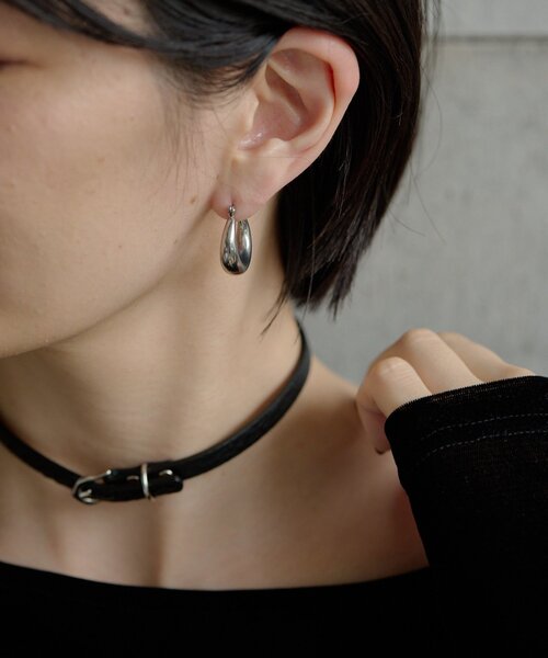 ear PAPILLONNER(イアパピヨネ)の「ぷっくりフープピアス《金属アレルギー対応/ステンレス》(ピアス(両耳用)・レディース・ゴールド/シルバー・FREE)」の10枚目の写真