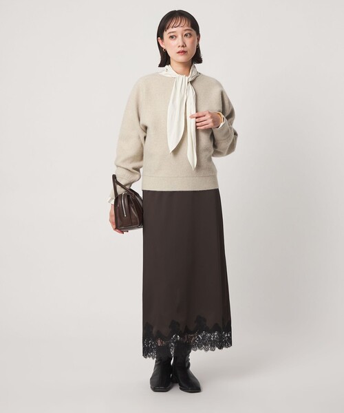 green label relaxing(グリーンレーベルリラクシング)の「ボータイ ブラウス(シャツ/ブラウス・レディース・ライトブルー/ホワイト/ネイビー・FREE)」の13枚目の写真