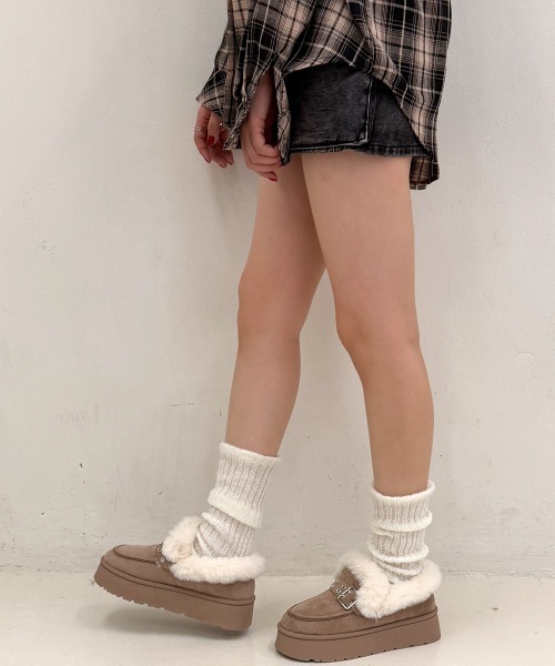 DEMETER(デメテル)の「厚底 プラットフォーム バックルデザイン ファームートンシューズ(ブーツ・レディース・ブラック/ベージュ/キャメル・LL/S/M/L)」の16枚目の写真