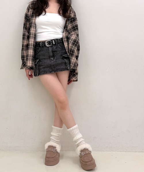 DEMETER(デメテル)の「厚底 プラットフォーム バックルデザイン ファームートンシューズ(ブーツ・レディース・ブラック/ベージュ/キャメル・LL/S/M/L)」の14枚目の写真