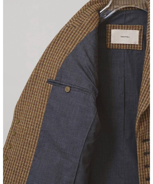 TODAYFUL（トゥデイフル）の「TODAYFUL Wool100　Check Jacket（テーラードジャケット・レディース・ブラウン・38）」の9枚目の写真