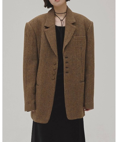 TODAYFUL（トゥデイフル）の「TODAYFUL Wool100　Check Jacket（テーラードジャケット・レディース・ブラウン・38）」の6枚目の写真