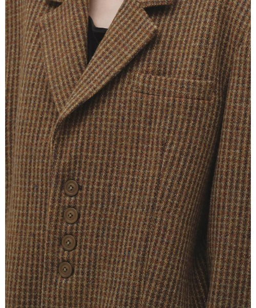 TODAYFUL（トゥデイフル）の「TODAYFUL Wool100　Check Jacket（テーラードジャケット・レディース・ブラウン・38）」の2枚目の写真