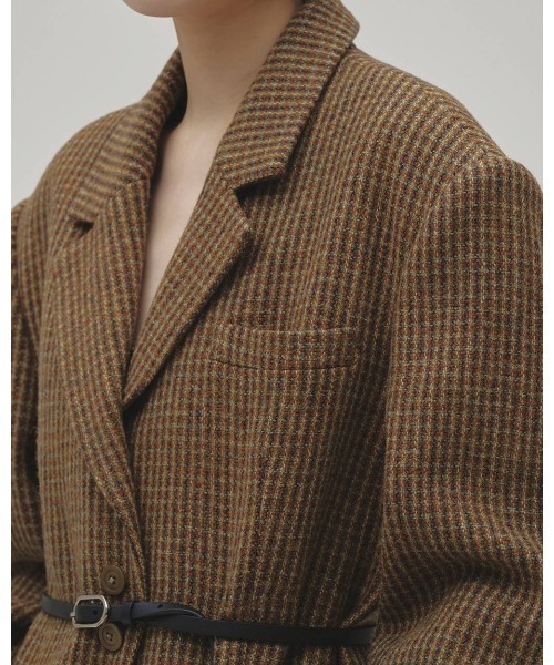 TODAYFUL（トゥデイフル）の「TODAYFUL Wool100　Check Jacket（テーラードジャケット・レディース・ブラウン・38）」の12枚目の写真