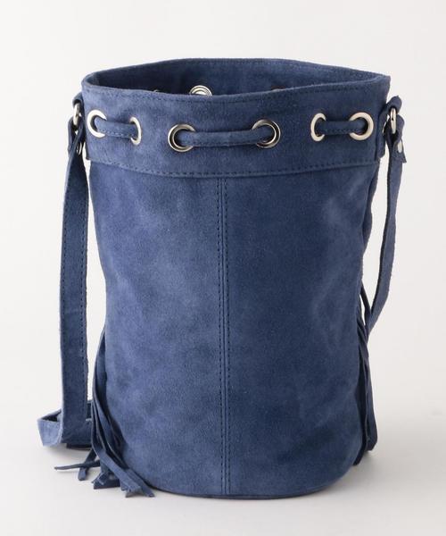 Another Edition（アナザーエディション）の「フリンジミニ巾着バッグ/AEBC FRNG Mini キンチャク◆（ショルダーバッグ・レディース・ブラウン/マスタード/ネイビー・FREE）」の5枚目の写真