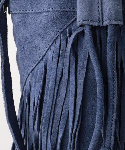 Another Edition（アナザーエディション）の「フリンジミニ巾着バッグ/AEBC FRNG Mini キンチャク◆（ショルダーバッグ・レディース・ブラウン/マスタード/ネイビー・FREE）」の7枚目の写真