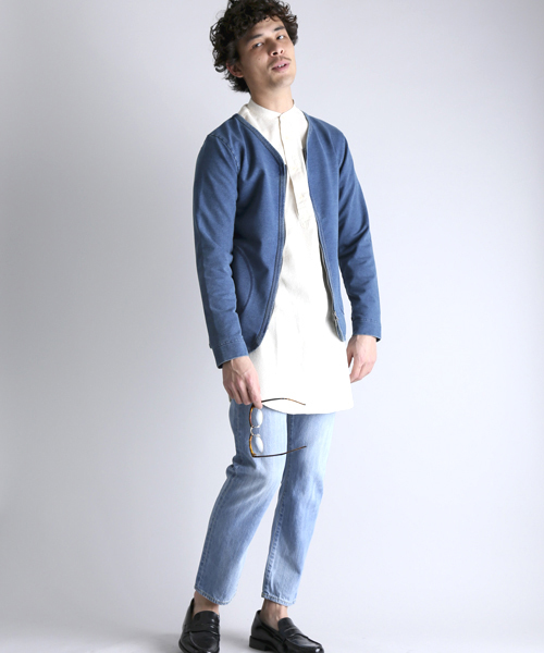 M2squared(エムツースクエアード)の「【M2SQUARED】CUTDENIM ZIP CD/カットデニムジップカーデ(カーディガン/ボレロ・メンズ・ブルー/ネイビー・MEDIUM/LARGE/X-LARGE)」の15枚目の写真