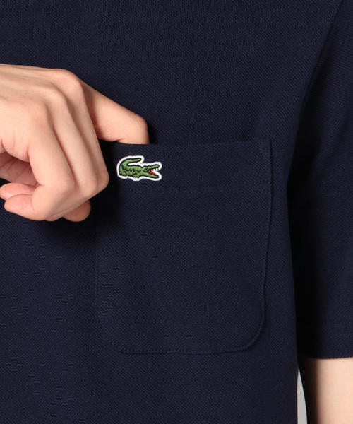 SHIPS(シップス)の「LACOSTE: カノコ ポケット Tシャツ(Tシャツ/カットソー・メンズ・ホワイト/ブラック/ネイビー・MEDIUM/X-LARGE/LARGE/SMALL)」の14枚目の写真