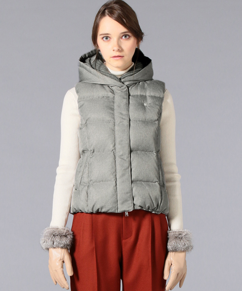 Loveless ラブレス の Loveless Womens ニットコンビショートダウンベスト ダウンベスト Wear