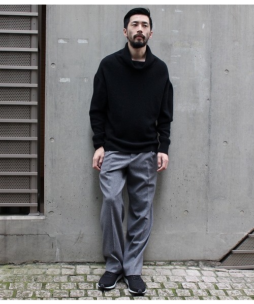 ADAM ET ROPE'(アダムエロペ)の「ラムウール オフタートルネック(ニット/セーター・メンズ・ホワイト/ブラック・MEDIUM/LARGE)」の10枚目の写真