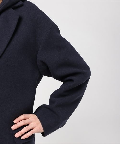 SLY（スライ）の「HOODED CHESTER LONG COAT（チェスターコート・レディース・トップグレー/ベージュ/ネイビー・FREE）」の8枚目の写真