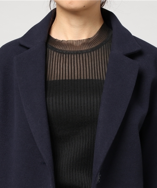 SLY（スライ）の「HOODED CHESTER LONG COAT（チェスターコート・レディース・トップグレー/ベージュ/ネイビー・FREE）」の13枚目の写真