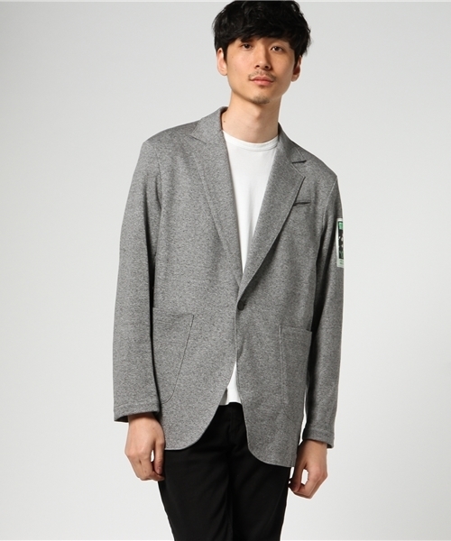 HYSTERIC GLAMOUR（ヒステリックグラマー）の「CR/BACKSTAGE PASSワッペン JK（テーラードジャケット・メンズ・トップグレー/ブラック・MEDIUM/LARGE/SMALL）」の3枚目の写真