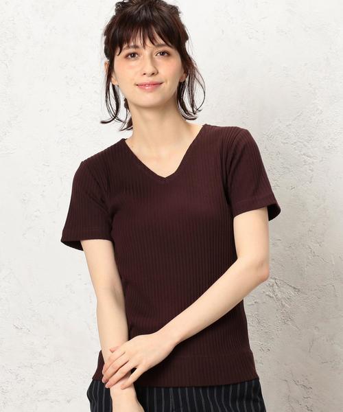 green label relaxing（グリーンレーベルリラクシング）の「KF トタンテレコ VN SSLカットソー ◆（Tシャツ/カットソー・レディース・オフホワイト/ブラック/ライトグレー/ブラウン/ピンク・FREE）」の5枚目の写真