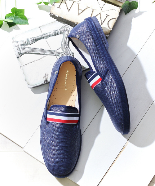 Rivieras（リビエラ）の「【Rivieras】Cocarde スリッポン（スニーカー・メンズ・ネイビー/ホワイト・44/43/41/42/40）」の2枚目の写真