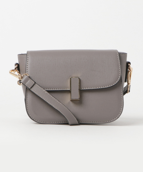 PLAIN CLOTHING（プレーンクロージング）の「Fレザーラウンドショルダーバッグ【PLAIN CLOTHING】（ショルダーバッグ・レディース・グレー/ブラック/アイボリー・FREE）」の12枚目の写真