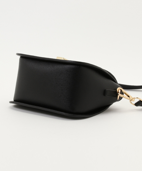 PLAIN CLOTHING（プレーンクロージング）の「Fレザーラウンドショルダーバッグ【PLAIN CLOTHING】（ショルダーバッグ・レディース・グレー/ブラック/アイボリー・FREE）」の10枚目の写真