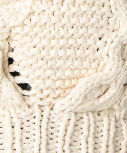 Another Edition（アナザーエディション）の「ケーブルレースアップビスチェ（ニット/セーター・レディース・オフホワイト/ブラウン/ダークグリーン・FREE）」の14枚目の写真