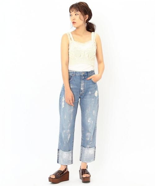 Another Edition（アナザーエディション）の「ケーブルレースアップビスチェ（ニット/セーター・レディース・オフホワイト/ブラウン/ダークグリーン・FREE）」の11枚目の写真