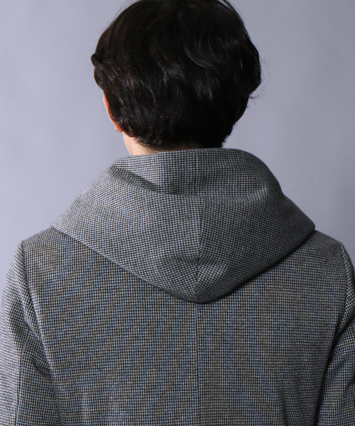 5351 POUR LES HOMMES（ゴーサンゴーイチプールオム）の「ダブルジャージーフードコート（モッズコート・メンズ・グレー・44(S)/46(M)/48(L)）」の12枚目の写真