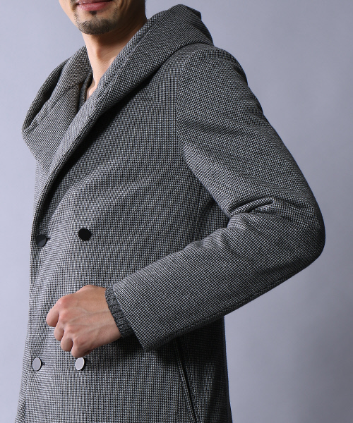 5351 POUR LES HOMMES（ゴーサンゴーイチプールオム）の「ダブルジャージーフードコート（モッズコート・メンズ・グレー・44(S)/46(M)/48(L)）」の15枚目の写真