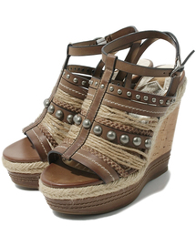 ROSE BUD | (ORONERO)LK2066B08 BR HEMP PLAT F HI SANDAL(サンダル)
