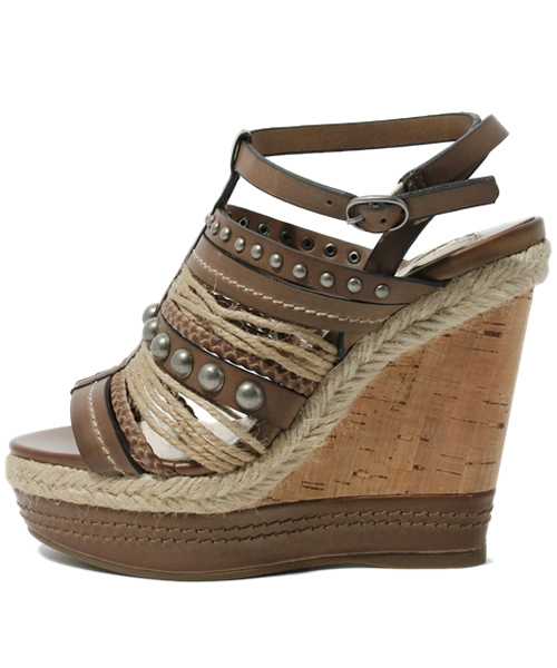 ROSE BUD（ローズバッド）の「(ORONERO)LK2066B08 BR HEMP PLAT F HI SANDAL（サンダル・レディース・ダークブラウン/タン・35/36/37/38/39）」の3枚目の写真