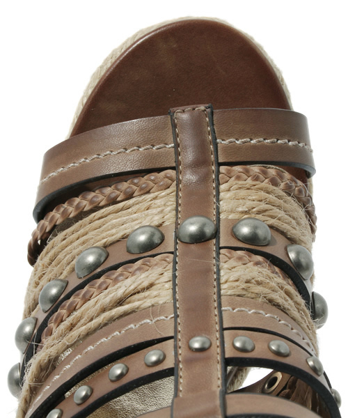 ROSE BUD（ローズバッド）の「(ORONERO)LK2066B08 BR HEMP PLAT F HI SANDAL（サンダル・レディース・ダークブラウン/タン・35/36/37/38/39）」の6枚目の写真