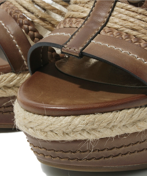 ROSE BUD（ローズバッド）の「(ORONERO)LK2066B08 BR HEMP PLAT F HI SANDAL（サンダル・レディース・ダークブラウン/タン・35/36/37/38/39）」の8枚目の写真