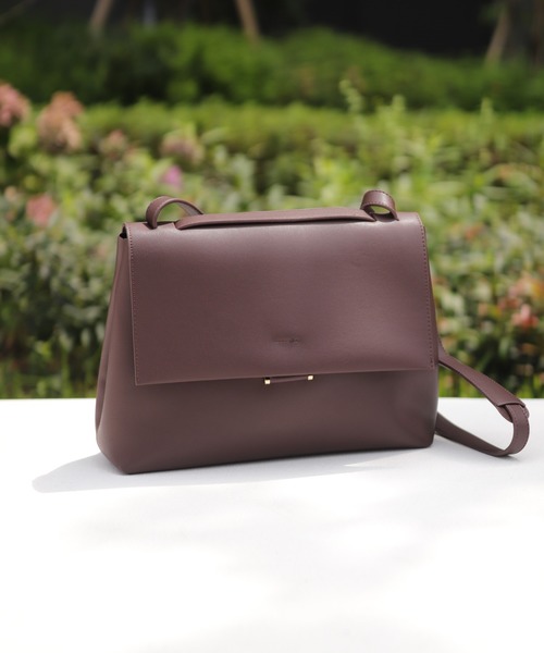 florist(フローリスト)の「【2way】シンプルフラップハンドバッグ/ショルダーバッグ(ショルダーバッグ・レディース・ライトグレー/ブラック/ベージュ/モカ・FREE)」の4枚目の写真