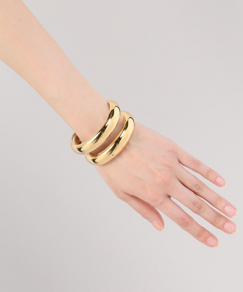 Deuxieme Classe（ドゥーズィエムクラス）の「AGMES W CUFF GOLD◇（バングル/リストバンド・レディース・ゴールド・FREE）」の4枚目の写真