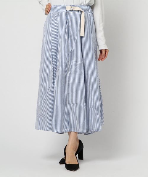 OLD BETTY'S(オールドベティーズ)の「Volume Long Skirt/ボリューム ロング スカート(スカート・レディース・ベージュ/ブルー・FREE)」の6枚目の写真