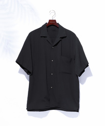 EMMA CLOTHES | ドビークロス ストライプ オープンカラー半袖シャツ(シャツ/ブラウス)