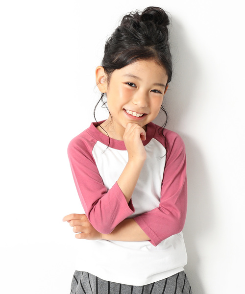 devirock(デビロック)の「無地袖ラグラン7分袖Tシャツ(Tシャツ/カットソー・キッズ・その他1/その他2/その他3/その他4/その他5/その他6/その他7・100cm/110cm/120cm/130cm/140cm/150cm/160cm)」の3枚目の写真