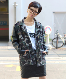 WEGO | WEGO/フェイクレザースリーブF2ジャケット(ミリタリージャケット)