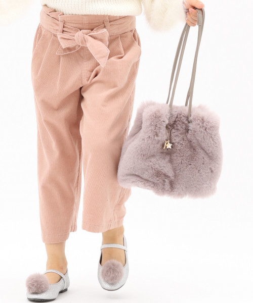 GLOBAL WORK(グローバルワーク)の「【キッズ】ファーキンチャクBAG/809093(トートバッグ・キッズ・ブラウン/ライトピンク/グレー系その他6・FREE)」の2枚目の写真