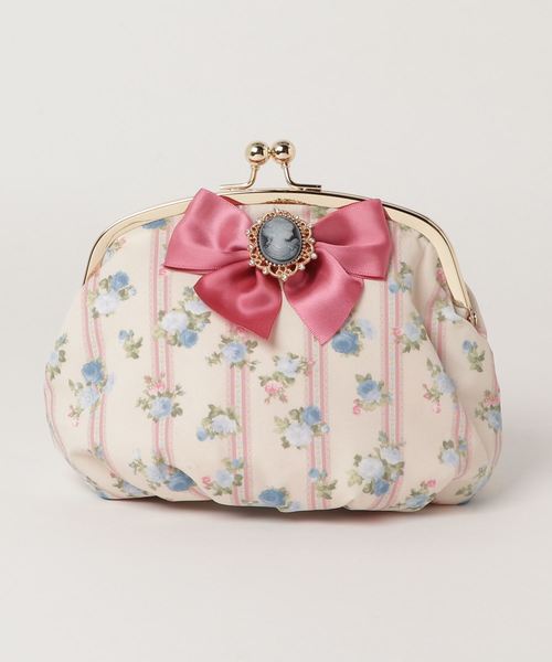 Maison de FLEUR（メゾンドフルール）の「ストライプフラワーがま口