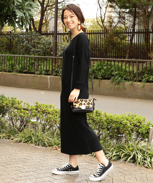 SHIPS（シップス）の「バックオープンワンピース（ワンピース・レディース・ブラック/キャメル・ONE SIZE）」の3枚目の写真