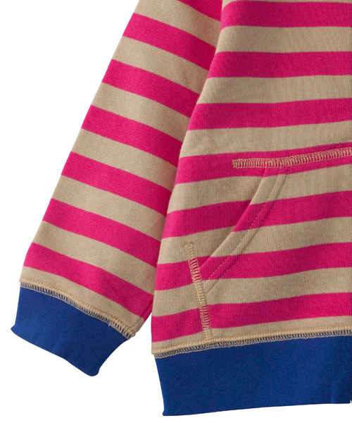 X-girl Stages(エックスガールステージス)の「BORDER SWEAT ZIP HOODIE (12M~3T)(パーカー・キッズ・ホワイト/ベージュ/ネイビー・12M/2T/3T)」の9枚目の写真