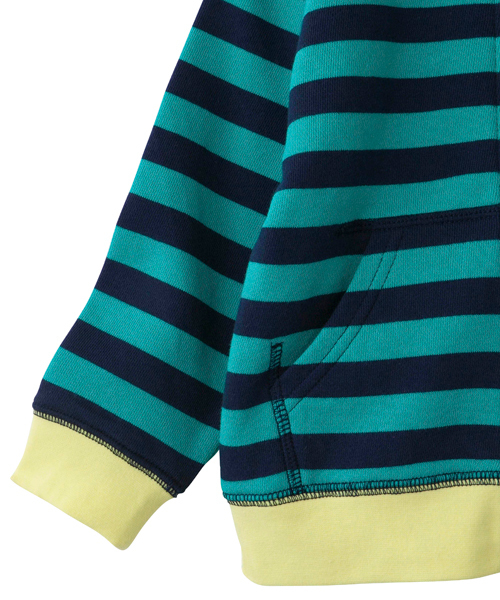 X-girl Stages(エックスガールステージス)の「BORDER SWEAT ZIP HOODIE (12M~3T)(パーカー・キッズ・ホワイト/ベージュ/ネイビー・12M/2T/3T)」の10枚目の写真