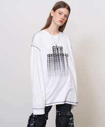 OY | グラデーションロゴ長袖Tシャツ/カットソー(Tシャツ/カットソー)